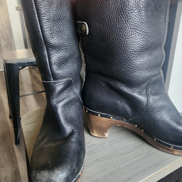 Ugg Australia Cora Leather Fold Over shearling Boots 2 in 1 look!! - Picture 6 of 12